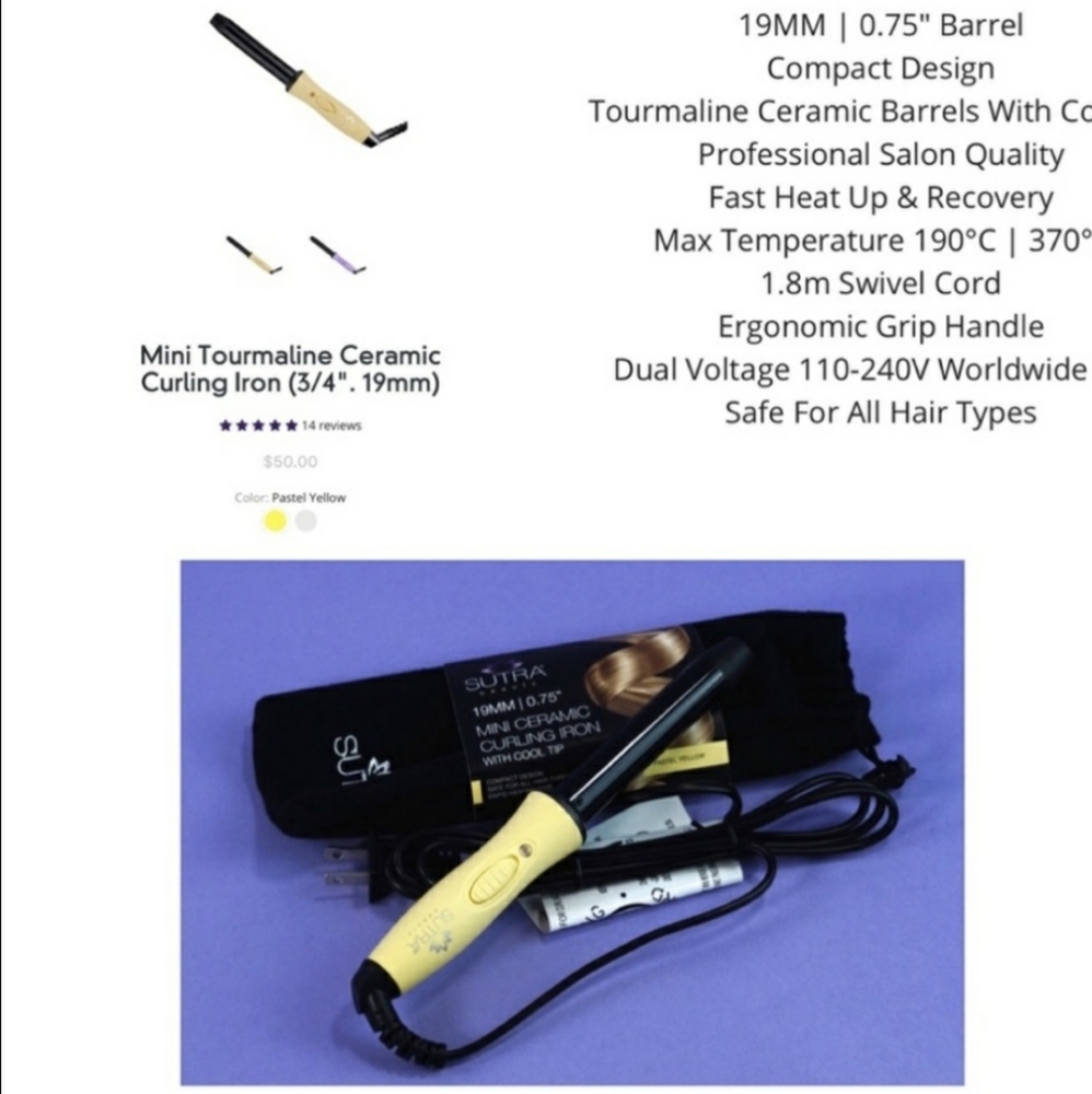 Mini Ceramic Curling Iron - Picture 3 of 3